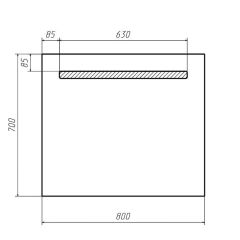 Зеркало Good Light 80 с подсветкой Домино (GL7008Z) в Сысерти - sysert.mebel24.online | фото 2