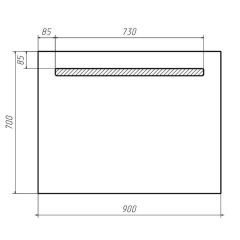 Зеркало Good Light 90 с подсветкой Домино (GL7009Z) в Сысерти - sysert.mebel24.online | фото 2