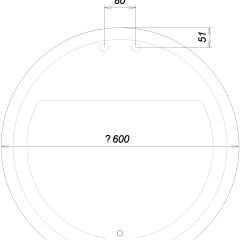 Зеркало Halo 600х600 с тёплой подсветкой Sansa (SH1065Z) в Сысерти - sysert.mebel24.online | фото 2