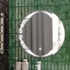 Зеркало Канберра 700х700 с подсветкой Домино (GL7032Z) в Сысерти - sysert.mebel24.online | фото 7