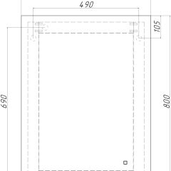 Зеркало Каракас 800х600 с подсветкой Домино (GL7042Z) в Сысерти - sysert.mebel24.online | фото 8