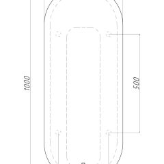 Зеркало Кито 1000х400 с подсветкой Домино (GL7047Z) в Сысерти - sysert.mebel24.online | фото 2