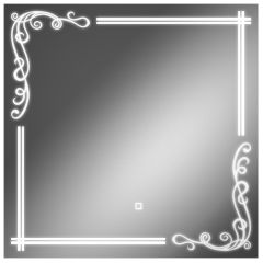 Зеркало Луандра 700х700 с подсветкой Домино (GL7035Z) в Сысерти - sysert.mebel24.online | фото