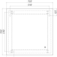 Зеркало Минск 700х700 с подсветкой Домино (GL7039Z) в Сысерти - sysert.mebel24.online | фото 8