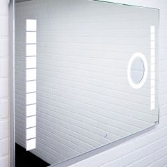 Зеркало Quadro 100 alum (линза) с подсветкой Sansa (SQL1030Z) в Сысерти - sysert.mebel24.online | фото 3