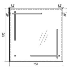 Зеркало Ray 70 black с подсветкой Sansa (SR1038Z) в Сысерти - sysert.mebel24.online | фото 6