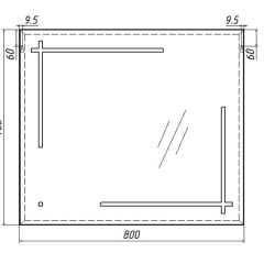 Зеркало Ray 80 black с подсветкой Sansa (SR1037Z) в Сысерти - sysert.mebel24.online | фото 7