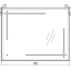 Зеркало Ray 90 black с подсветкой Sansa (SR1036Z) в Сысерти - sysert.mebel24.online | фото 6