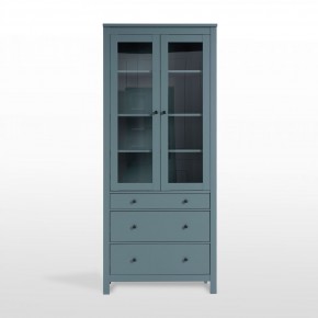 2.08.07.130.6 САГА шкаф с витриной 90 темно-бирюзовый RU в Сысерти - sysert.mebel24.online | фото 2