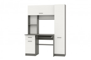АЛЬФА Стол рабочий (графит/белый) в Сысерти - sysert.mebel24.online | фото 1