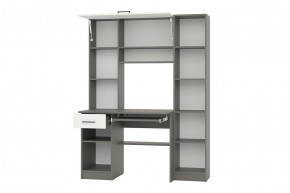 АЛЬФА Стол рабочий (графит/белый) в Сысерти - sysert.mebel24.online | фото 2