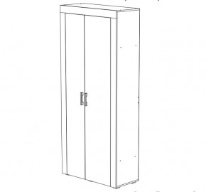 Ангара Шкаф 2-х створчатый (Графит/дуб юкон) в Сысерти - sysert.mebel24.online | фото