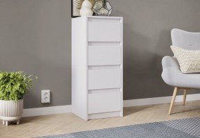 АЙДЕН КМ06-400 Комод 4 ящика (белый) в Сысерти - sysert.mebel24.online | фото