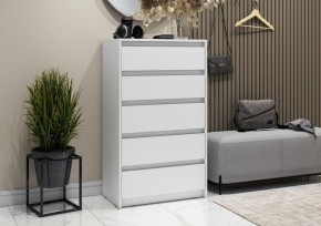 АЙДЕН КМ06-700 Комод 5 ящиков (белый) в Сысерти - sysert.mebel24.online | фото