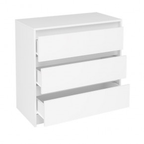 АЙДЕН КМ06-800 Комод 3 ящика (белый) в Сысерти - sysert.mebel24.online | фото 2