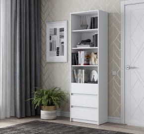 АЙДЕН СТЛ06-600 Стеллаж с 3 ящиками (белый) в Сысерти - sysert.mebel24.online | фото