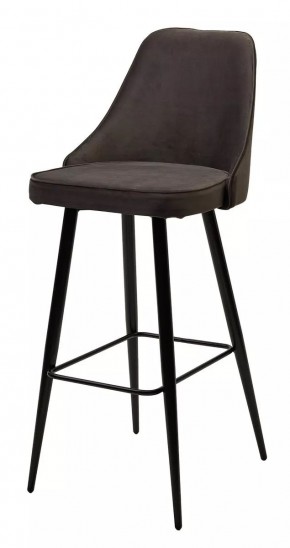Барный стул NEPAL-BAR ГРАФИТ #14, велюр/ черный каркас (H=78cm) М-City в Сысерти - sysert.mebel24.online | фото 1