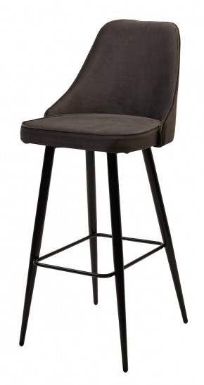 Барный стул NEPAL-BAR ГРАФИТ #14, велюр/ черный каркас (H=78cm) М-City в Сысерти - sysert.mebel24.online | фото 4