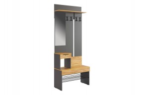 БАСКО Прихожая К10 (графит) в Сысерти - sysert.mebel24.online | фото 2