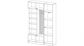 БАВАРИЯ Прихожая (дуб вотан/графит) в Сысерти - sysert.mebel24.online | фото 4