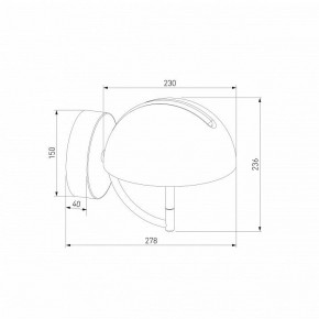 Бра Eurosvet Emisfero 50083/1 LED золото в Сысерти - sysert.mebel24.online | фото 3