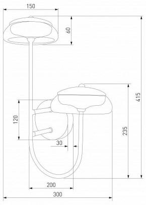 Бра Eurosvet Fungo 50388/2 LED черный в Сысерти - sysert.mebel24.online | фото 5