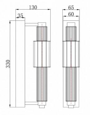 Бра Maytoni Verticale MOD308WL-L9CG3K в Сысерти - sysert.mebel24.online | фото 3