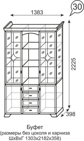 Буфет Венеция 30 бодега в Сысерти - sysert.mebel24.online | фото 3