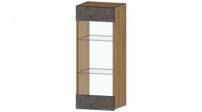 ДАЛЛАС Шкаф со стеклом (цемент темный) в Сысерти - sysert.mebel24.online | фото