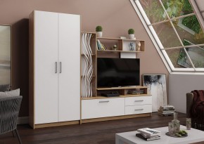 ДАРЬЯ Гостиная (Дуб Вотан/Белый глянец) в Сысерти - sysert.mebel24.online | фото
