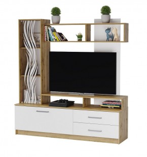 ДАРЬЯ Гостиная (Дуб Вотан/Белый глянец) в Сысерти - sysert.mebel24.online | фото 4