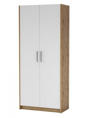 ДАРЬЯ Шкаф Гостиная (полки + выдвижная штанга) Крафт серый/Крафт белый в Сысерти - sysert.mebel24.online | фото