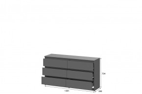 ДЕНВЕР Комод с ящиками (1,38м) Серия 2 (Графит серый) в Сысерти - sysert.mebel24.online | фото 2
