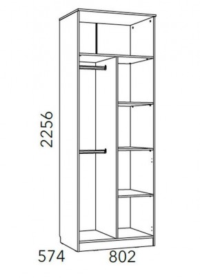 Детская Фанк Шкаф для одежды НМ 014.07 М в Сысерти - sysert.mebel24.online | фото 3