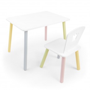 Детский комплект стол и стул «Корона» Rolti Baby (белый/цветной, массив березы/мдф) в Сысерти - sysert.mebel24.online | фото