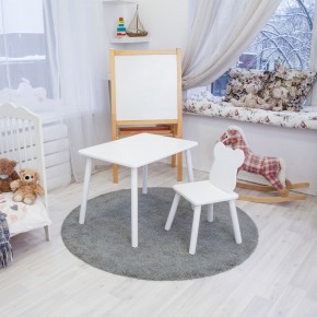 Детский комплект стол и стул «Мишка» Rolti Baby (белый/белый, массив березы/мдф) в Сысерти - sysert.mebel24.online | фото 2