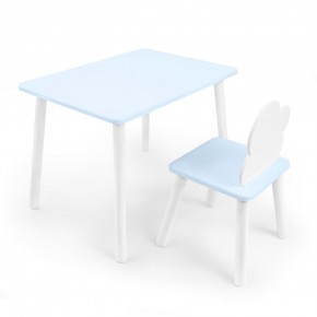 Детский комплект стол и стул «Облачко» Rolti Baby  (голубая столешница/голубое сиденье/белые ножки) в Сысерти - sysert.mebel24.online | фото