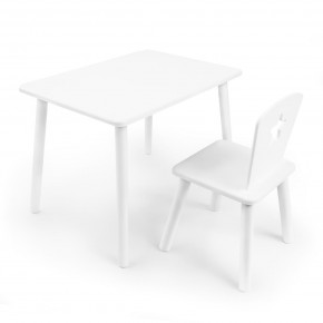 Детский комплект стол и стул «Звезда» Rolti Baby (белый/белый, массив березы/мдф) в Сысерти - sysert.mebel24.online | фото