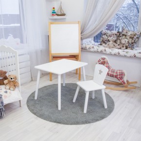 Детский комплект стол и стул «Звезда» Rolti Baby (белый/белый, массив березы/мдф) в Сысерти - sysert.mebel24.online | фото 2