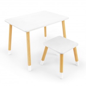 Детский комплект стол и табурет Rolti Baby (белая столешница/белое сиденье/береза ножки) в Сысерти - sysert.mebel24.online | фото 1