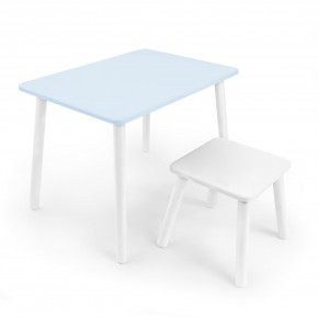 Детский комплект стол и табурет Rolti Baby (голубая столешница/белое сиденье/белые ножки) в Сысерти - sysert.mebel24.online | фото 1