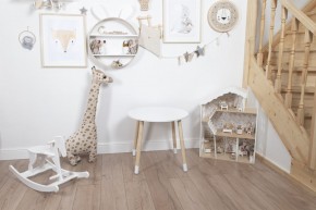 Детский стол круглый Rolti Baby (белый/береза, массив березы/мдф) в Сысерти - sysert.mebel24.online | фото