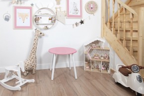 Детский стол круглый Rolti Baby (розовый/белый, массив березы/мдф) в Сысерти - sysert.mebel24.online | фото
