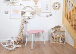 Детский стол Rolti Baby «Облачко»  (розовый/белый, массив березы/мдф) в Сысерти - sysert.mebel24.online | фото