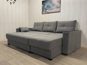 Диван угловой Комфорт-3 (НПБ+МДФ) велюр Galaxy Lite 26 в Сысерти - sysert.mebel24.online | фото 3