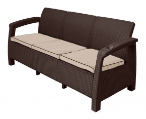 Диван Yalta Premium Sofa 3 Set (Ялта) шоколадный (+подушки под спину) в Сысерти - sysert.mebel24.online | фото 1