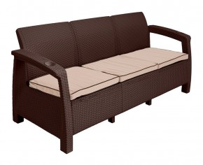 Диван Yalta Premium Sofa 3 Set (Ялта) шоколадный (+подушки под спину) в Сысерти - sysert.mebel24.online | фото 2