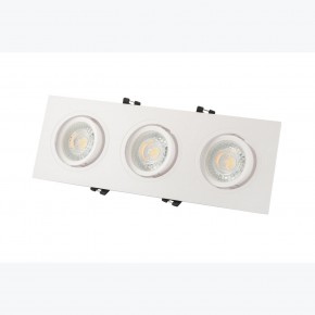 DK3023-WH Встраиваемый светильник, IP 20, 10 Вт, GU5.3, LED, белый, пластик в Сысерти - sysert.mebel24.online | фото 3