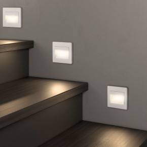 DK3050-WH Светильник встраиваемый в стену, IP 20, LED 3000, 1 Вт, белый, пластик в Сысерти - sysert.mebel24.online | фото 6
