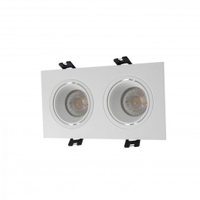DK3072-WH Встраиваемый светильник, IP 20, 10 Вт, GU5.3, LED, белый/белый, пластик в Сысерти - sysert.mebel24.online | фото 1
